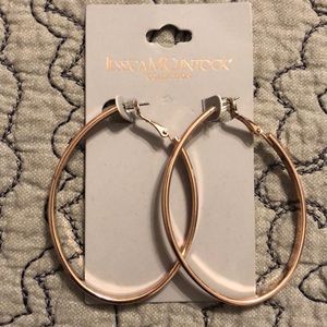 Jessica Mclintock Rose Gold Hoop Earrings